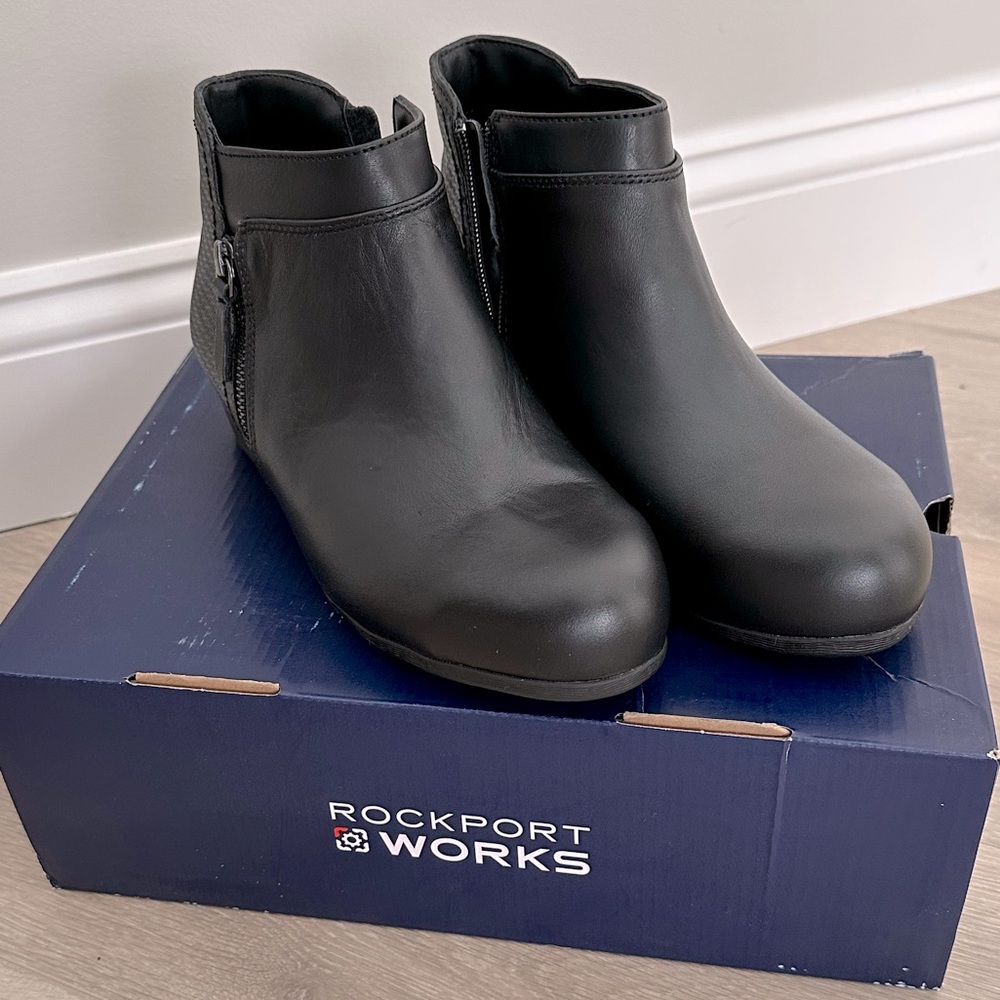 Rockport Works Carly Steel Toe Booties